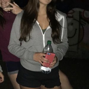 Plain grey zip up sweater